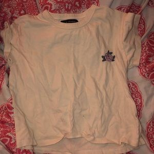 light yellow crop top